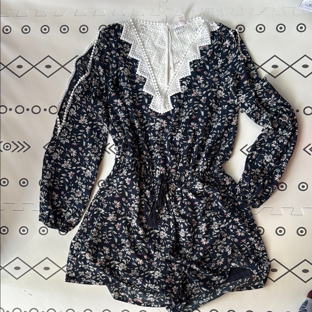 Floral Long Sleeve Romper
